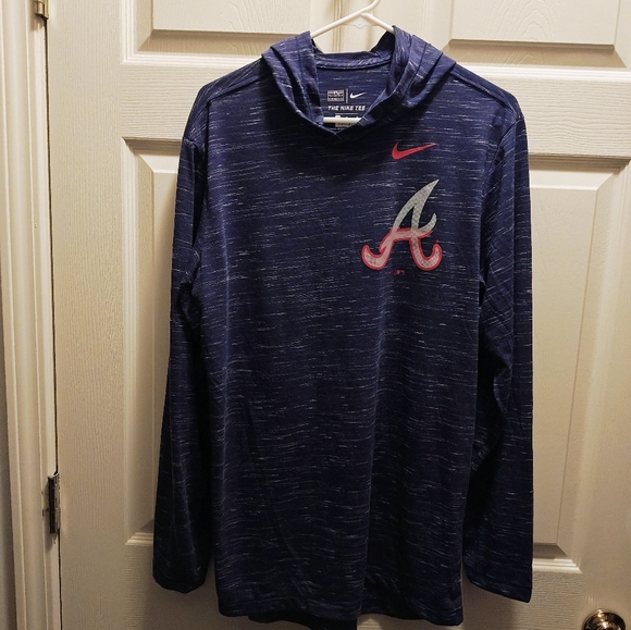 Nike Atlanta Braves Navy Hoodie - Picture 1 of 4